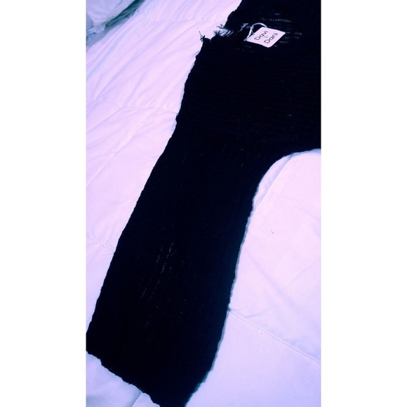 Davi & Dani Clothing Distressed Black Dress Sweater NWT XL - Picture 5 of 8